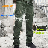 Men City Tactical Pants Combat Cargo Trousers Multi-pocket Waterproof Wear-resistant Casual Training Overalls Clothing