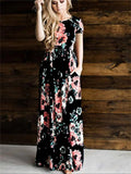 Maxi Dresses for Women Spring Summer Floral Print Boho Beach Ladies Dress Evening Party Elegant Sundress Vintage Long Dress