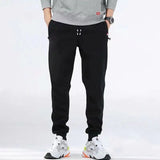 greatnfb Winter Lambswool Warm Casual Pants Men's Fitness Jogging Sweatpants Male Solid Drawstring Bottoms Fleece Straight Trousers M-5Xl