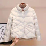 greatnfb Women Jacket 2024 New Autumn Winter Parkas Female Light Thin Down Cotton Coat Femme Casual Short Warm Basic Outerwear Ladies Top