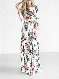 Maxi Dresses for Women Spring Summer Floral Print Boho Beach Ladies Dress Evening Party Elegant Sundress Vintage Long Dress