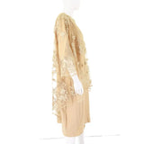 O-neck High-Waist Plus Size Midi Dress Party Dress Embroidery Lace 3/4 Sleeve Lady Evening Dress Elegant Bodycon Female Clothing