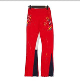 galleriesy pant designer pants galleriesy dept letter print galleries denim straight sweatpants speckled letter print pant 0032