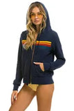 Womens hoodie Womens clothes Stripe Zip hoodie pullover sudaderas Long Sleeve Woman sweatshirt t shirt O-Neck Rainbow Stripe Lightning Print long sleeve Hoodies