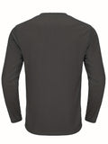 5 Pack Solid Color Long Sleeve T-Shirts - Breathable, Quick-Dry, Moisture-Wicking Crew Neck Tops for Men - Perfect for Summer Sport, Casual Wear, Outdoor Activities, and Daily Life