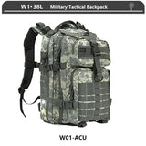 Outdoor Bags Military Tactical Backpack 3 Day Assault Pack Army Molle Bag 38/45L Large Outdoor Waterproof Hiking Camping Travel 600D Rucksack 231011