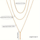 1pc Multi-layer Chain Necklace Elegant Neck Jewelry Decoration For Women Daily Wear