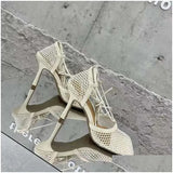 Sandals  Spring/Summer Mesh Belt High Heel Womens Large Size Thin Hollow Roman Shoes 240605 Drop Delivery Accessories Dhmmo