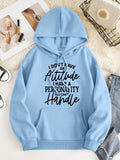 Cozy Alphabet Knit Hoodie for Women – Casual Long Sleeve Sweatshirt with Pocket, Easy-Care Fall/Winter Wear