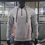 Men's Quarter-zip Hoodie With Pocket Design, 4-color Men's Spring And Autumn Fashion Pullover