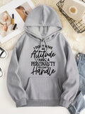 Cozy Alphabet Knit Hoodie for Women – Casual Long Sleeve Sweatshirt with Pocket, Easy-Care Fall/Winter Wear