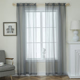 2pcs Solid Color Sheer Curtains, Light Filtering Privacy Voile Drapes, Sheer Window Curtains For Bedroom Living Room, Home Decoration, Room Decoration