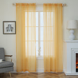 2pcs Solid Color Sheer Curtains, Light Filtering Privacy Voile Drapes, Sheer Window Curtains For Bedroom Living Room, Home Decoration, Room Decoration