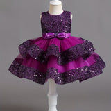 Infant Toddler Girls New Children's Dress Sequin Princess Dress Female Baby High-end Birthday Party Dress