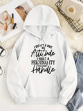 Cozy Alphabet Knit Hoodie for Women – Casual Long Sleeve Sweatshirt with Pocket, Easy-Care Fall/Winter Wear