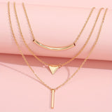 1pc Multi-layer Chain Necklace Elegant Neck Jewelry Decoration For Women Daily Wear