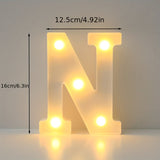 16cm LED Alphabet Light, Luminous Letter and Number Night Light for Family, Bar, Wedding, Birthday, Christmas Party Decoration