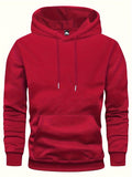 4 Pcs Men's Solid Color Hoodie - Soft, Breathable, Casual Long Sleeve Hooded Sweatshirt with Kangaroo Pocket for Outdoor Activities, Daily Wear, and Travel - Comfortable, Relaxed Fit