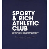 Sporty Rich Fleece Hoodies Designer Club Sweatshirts Navy Letter Printed Cotton Women Sweater Pullover Jumpers