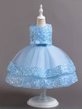 Infant Toddler Girls New Children's Dress Sequin Princess Dress Female Baby High-end Birthday Party Dress