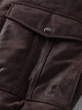 Premium Genuine Leather Mens Flight Bomber Jacket - Authentic Aviator Style, Air Force Inspired, Timeless & Durable