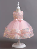 Infant Toddler Girls New Children's Dress Sequin Princess Dress Female Baby High-end Birthday Party Dress