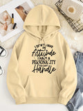 Cozy Alphabet Knit Hoodie for Women – Casual Long Sleeve Sweatshirt with Pocket, Easy-Care Fall/Winter Wear