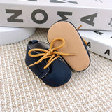 0-3 Months Infant Sneakers: Soft Baby Shoes with Lace Closure, Spring/Autumn Collection, Low Top, PU Leather, EVA Sole, and Fabric Lining