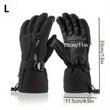 Windproof Polyester Ski Gloves with Touchscreen Compatibility, Buckle Closure, Woven Construction, Multi-Layer Insulation for Outdoor Activities, Skiing, Climbing, Motorcycling, Thick Winter Gloves (1 Pair)