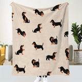 1pc Cozy Dachshund Blanket Throw - Soft, Lightweight, Plush Fleece, Cute Puppy Design, Perfect for Dog Lovers, Bedroom, Living Room, Sofa, Couch - Ideal Gift for Pet Owners