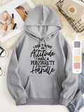 Cozy Alphabet Knit Hoodie for Women – Casual Long Sleeve Sweatshirt with Pocket, Easy-Care Fall/Winter Wear