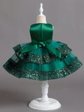 Infant Toddler Girls New Children's Dress Sequin Princess Dress Female Baby High-end Birthday Party Dress