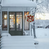 Charming Snowman Wooden Wreath - Easy Hang, Perfect for Christmas & Thanksgiving Decor | Ideal for Home, Kitchen, Garden, Garage & Office