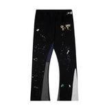 galleriesy pant designer pants galleriesy dept letter print galleries denim straight sweatpants speckled letter print pant 0032