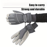 Winter Ski Gloves with Velvet Lining - Waterproof & Windproof, Ideal for Skiing, Outdoor Activities & Hiking