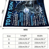 1pc Cozy Wolf Printed Flannel Blanket - Ultra-Soft, Warm, and Versatile Throw for Couch, Bed, Sofa, Office, and Camping - Heartfelt Gift for Son from Mom with Envelope Design