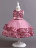 Infant Toddler Girls New Children's Dress Sequin Princess Dress Female Baby High-end Birthday Party Dress