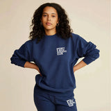 Sporty Rich Fleece Hoodies Designer Club Sweatshirts Navy Letter Printed Cotton Women Sweater Pullover Jumpers