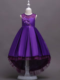 Girls Gorgeous High-low Tail Tutu Dress Kids Clothes Christmas Gift Birthday Wedding Performance