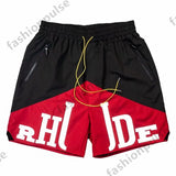 Rhude Mens Shorts Designer Short for Men Sets Tracksuit Pants C1 Loose Comfortable man Beach Pants Fashion men swimwear