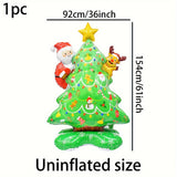 1pc, 61 inch or 22 inch Moose Christmas Tree Aluminum Balloon, Christmas Party Balloons - Great for Christmas themed events and scene decorations!