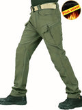 Ultimate Thermal Tactical Fleece Lined Pants - Overalls with Waterproof, Windproof, and Multi-Pocket Design for Outdoor Enthusiasts - Ideal for Hiking, Camping, Trekking, and Military Activities with Loose Fit and Cargo Style