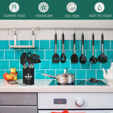 43pcs/set, Silicone Kitchen Utensils Set With Stainless Steel Handle, Non-stick Pot Special Cooking Tools Set With Storage Bucket, Multipurpose Kitchenware, Heat Resistant Cookware, Dishwasher Safe, Kitchen Supplies, Kitchen Gadgets