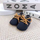 0-3 Months Infant Sneakers: Soft Baby Shoes with Lace Closure, Spring/Autumn Collection, Low Top, PU Leather, EVA Sole, and Fabric Lining