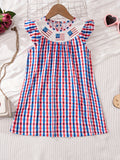 Girls Gingham Plaid Casual Summer Dress - Sleeveless, Medium Stretch, Regular Fit, Polyester Knit Fabric - Perfect for Vacation and Outdoor Play