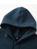 Plus Size Solid Hooded Sweatshirt - Stylish Hooded Design, Ultra-Casual Wear, Fashionable Trendy Style - Perfect for Spring and Fall Seasons, Designed for Plus Size Men