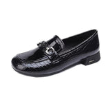 Fashionable Solid Color Slip-On Loafers - Stylish Trendy Platform Shoes with Ultra-Comfortable Breathable Fit and Durable Chunky Heel - Versatile Preppy Style for Everyday Wear