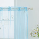 2pcs Solid Color Sheer Curtains, Light Filtering Privacy Voile Drapes, Sheer Window Curtains For Bedroom Living Room, Home Decoration, Room Decoration