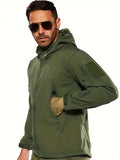 Plus Size Men's Reversible Puffer Jacket with Hood - Durable Winterwear for Street Style & Outdoor Sports