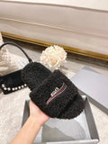 Designer new Paris Slippers fluffy sandal Designer womans teddy bear Slipper black Flat heel Casual Shoe luxurys tazz fuzzy Sliders Winter house sandale fur slides